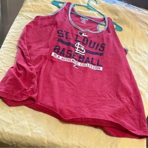 Majestic Red Authentic Collection St Louis Baseball Tank